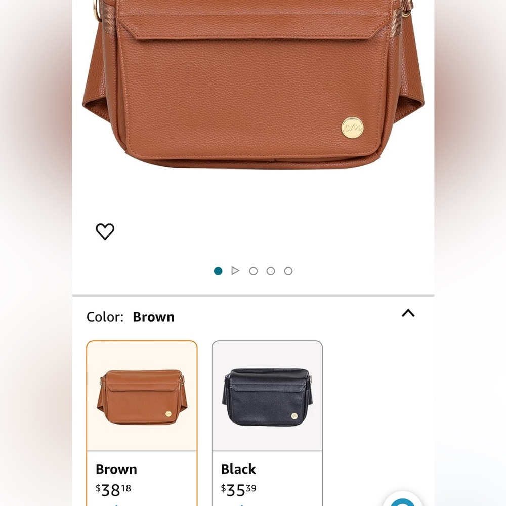 Faux leather crossbody or belt bag